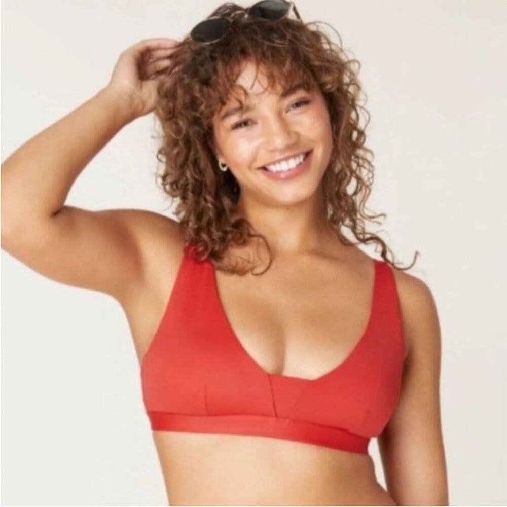 NEW WITH TAGS Andie Chili‎ Pepper Rust Tahiti Bikini Top in Size Medium
